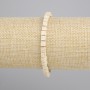 Beiges Lava-Armband, Würfel 4×4 mm, Länge ca. 18 cm, elastisch