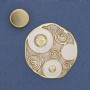 Magnetbrosche 'Akzent' Emaille goldfarbenes Metall 45 mm+