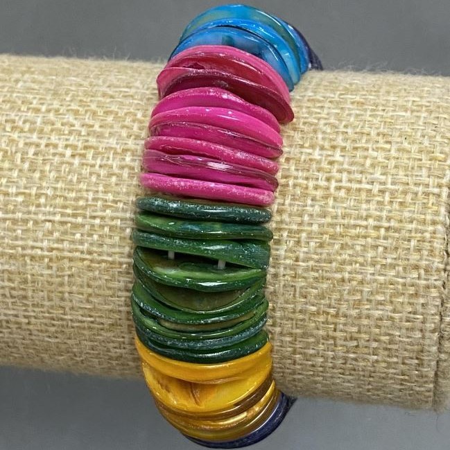 Armband aus Perlmutt, Länge ca. 18 cm, elastisch