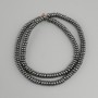 Hämatit-Rondelle-Perlen, Durchmesser 4×2 mm, Länge ca. 40 cm ±