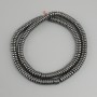 Hämatit Rondellperlen, Durchmesser 5×2 mm, Schnur 40 cm