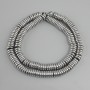 Hämatit Rondellperlen, Durchmesser ca. 8×2 mm, Farbe Silber, Länge ca. 40 cm