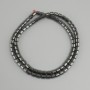 Hämatit-Zylinderperlen, Durchmesser 4x4 mm, Länge ca. 40 cm