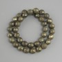 Pyrit-Perlen, facettierte Kugeln, Durchmesser ca. 9,5 mm, Länge 38 cm