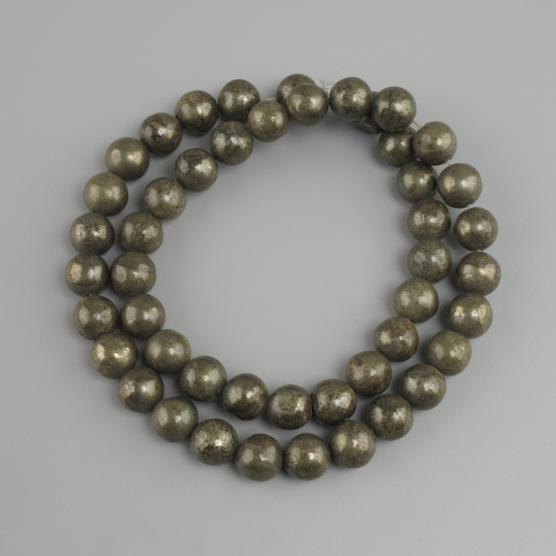 Pyrit-Perlen glatte Kugeln, Durchmesser 8,5 mm