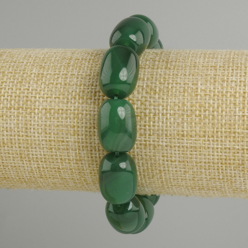 Achat-Barrel-Armband, Durchmesser ca. 18×13 mm, Länge ca. 18 cm, Stretch