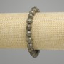 Pyrit Armband, facettierte Kugeln Ø8mm, Länge 18 cm ± Stretch
