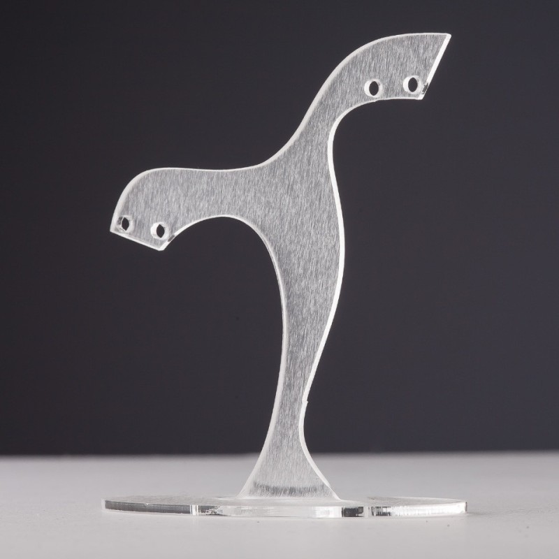Ohrringständer aus weißem mattem Kunststoff, Höhe 8 cm