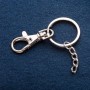 Preis pro Packung / 10 Stück – Basis für Schlüsselanhänger mit Karabiner, Durchmesser 3 cm, Länge 7–8 cm +