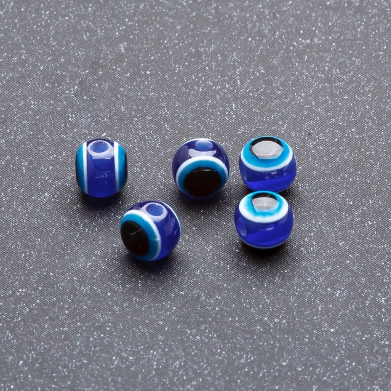 Perle 'Auge Nazar' blau, Durchmesser 5 mm, Packung 85 Stück, 7 g