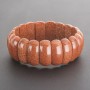 Armband aus Aventurin „Goldener Sand“ auf Elastikband, rechteckige Glieder 25×12(±) cm