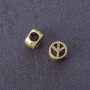 Zubehör-Einsatz «Frieden» bronzenfarbener Metallton, Durchmesser 4 mm, Verpackung 20 g ± 9 Stück