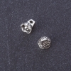 Schmuckzubehör Anhänger Glöckchen Metallfarbe Silber, Länge 8 mm, Verpackung 20 g, ± 47 Stück