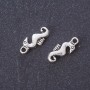 Schmuckzubehör Anhänger Seepferdchen, Metallfarbe "Silber", Länge 16 mm, Verpackung ca. 20 g, ca. 24 Stück