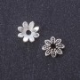 Endkappe Blume, silberfarben, 9 mm, Verpackung 20 g ±100 Stück