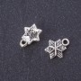 Anhängerzubehör 'Weihnachtsstern', Metallfarbe Silber, 13×11 mm, Verpackungseinheit 20 g, ca. 35 Stück