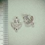 Anhänger-Konnektor „Anker“ mit Strass in Silber, 1,8 × 1,3 mm, Packung 4 Stück