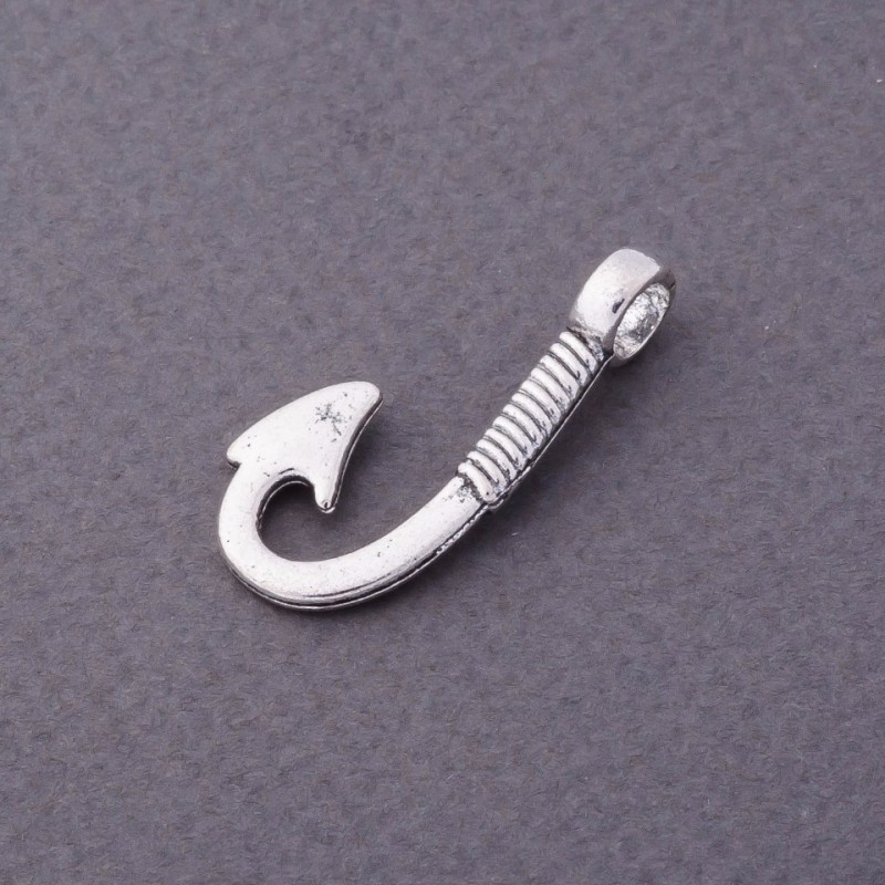 Schmuckzubehör Silberfarbener Haken 3x1, 3 cm Ausführung, 12 Stück