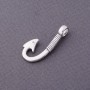 Schmuckzubehör Silberfarbener Haken 3x1, 3 cm Ausführung, 12 Stück