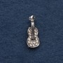 Brosche Geige 2,5 × 1 cm, graues Metall