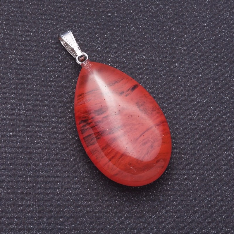 Anhänger Tropfen Chalzedon 4 × 2,5 cm (+-)