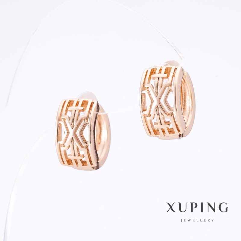 Ohrstecker Xuping „Slawjanka“ 18K-Vergoldung, Länge 1,5 cm, Dicke 8,5 mm