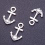 Anhänger Anker, Schmuckzubehör, Länge 20×13 mm, Durchmesser 1–1,5 mm, silberfarbene Oberfläche, 20 g, 19 Stück (±)