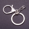 Preis pro Packung / 10 Stück – Schlüsselanhänger-Basis mit zwei Befestigungen, Karabiner und Ring, Durchmesser 3 cm, Länge 5 cm