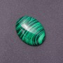 Cabochonfassung aus Stein „Malachit“ (gepresst) 40×30 mm