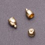 Endkappe für Schmuck, Länge 12 mm, InnenØ 7,5 mm und 2 mm, vergoldet, 14 Stück (+/-)