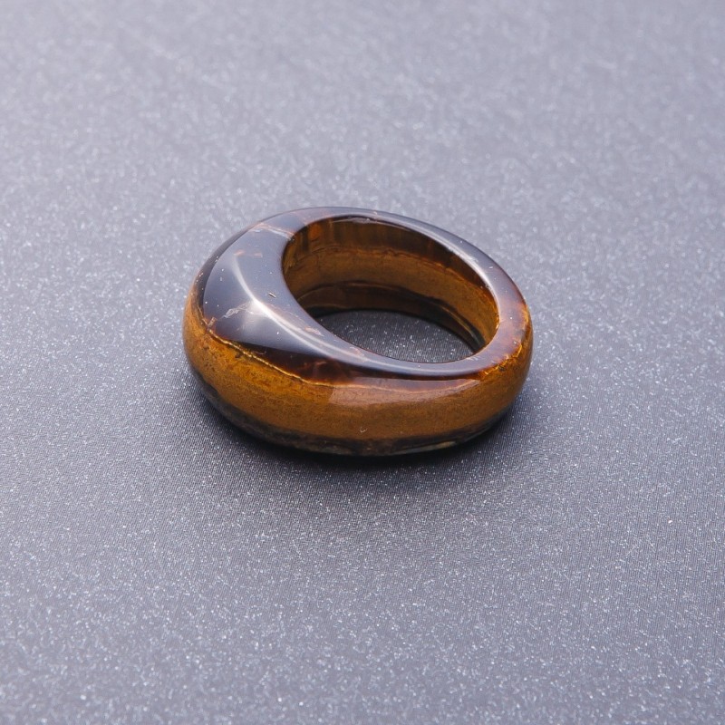 Ring aus Tigerauge, Naturstein, Größe 20 mm