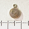 Schmuckzubehör Anhänger Hypnotische Spirale 8×12 mm, Verpackung 20 g ±37 Stück