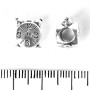 Pandora-Perle Uhrwerk 9x11 mm, Lochdurchmesser 5 mm, Verpackung ca. 20 g ± 9 Stück