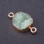 Verbindungsstück «Jade-Schnee» Metallfarbe Gold, L1 mm, Durchmesser 14 mm Kunststoff