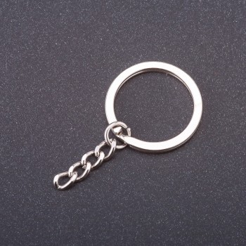 Preis pro Packung / 10 Stück. Basis für Schlüsselanhänger, Durchmesser 28 mm, Länge 5 cm