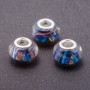 Blaue Pandora-Perle aus Kunststoff, Durchmesser 13 mm, Lochdurchmesser 5 mm, Packung 11 Stück