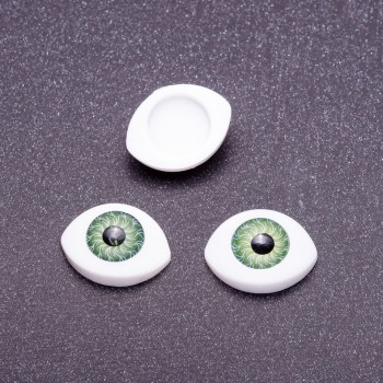 Zubehör «Lebendige Augen» – Paar grüne Pupillen, Durchmesser 8 mm, 11 × 14 mm, Verpackung 50 Paare