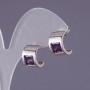 Ohrringe mit violetten Kristallen 13×9 mm