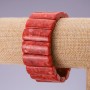 Armband aus Schaumkoralle auf Elastikband, Glieder 30 × 12 mm, Länge 18,5 cm