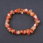 Armband aus natürlichem Karneol auf Elastikband, Ø ca. 8 mm, Umfang 18,5 cm