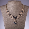 Kette mit blauen Kristallen "Äste", Länge 42–50 cm
