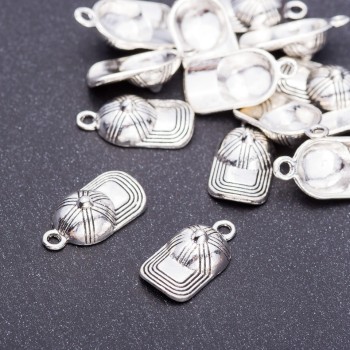 Anhänger Schmuckbeschläge 'Kappe', Durchmesser 10 mm, Länge 19 mm, Bohrung Ø 3 mm, Verpackung 20 g ± 15 Stück