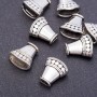 Endkappe für Perlen, Maße 16×16×8 mm, Lochöffnung 4×5 mm, Verpackung 20 g ± 8 Stück