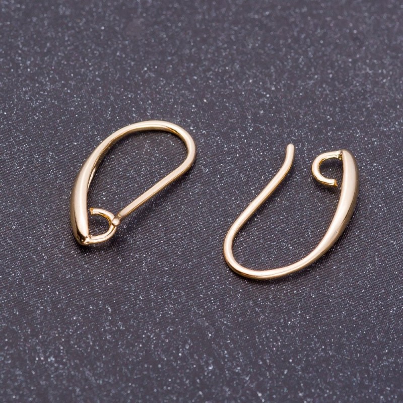 Ohrhaken für Ohrringe, Länge 18 mm, Farbe „helles Gold“