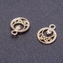 Schmuckzubehör Anhänger „Osten“ Zitronen-Silber, Ø 13 mm, Länge 17 mm, Loch Ø 3 mm, 7 Stück