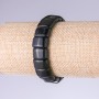 Aventurin-Armband „Blauer Sand Nacht von Kairo“, Glieder 15×11 mm, auf elastischem Band