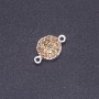 Verbindungsstück goldfarben "Druse", Acryl silberfarben, Durchmesser 14 mm, Länge 3 mm