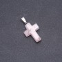 Kreuzanhänger aus Rosenquarz, 25×18 mm
