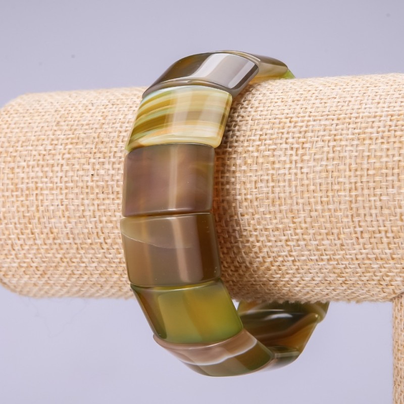 Armband aus Achat, Glieder 15×25 mm, Umfang 18 cm