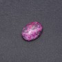 Cabochon aus synthetischem Himbeer-Jaspis 25 × 18 mm
